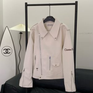 Luxury Dior Leather Coat
