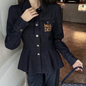 Designer Dior Denim Shirt For Early Spring