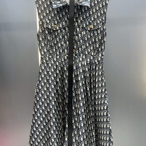 Aaa Dior Gold Sleeveless Dress