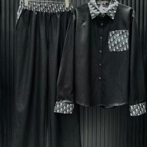 Designer Luxury Dior Jacquard Long-Sleeved Shirts