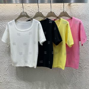 High Quality Aaa Chanel Stone Short Sleeves