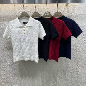 Aaa Fendi Gold Short Sleeves