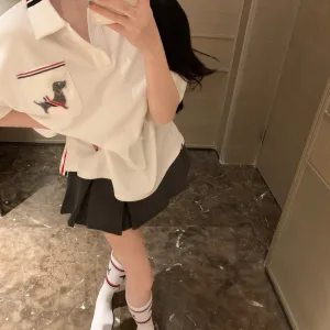 Designer Aaa Thom Browne Short-Sleeved T-Shirt