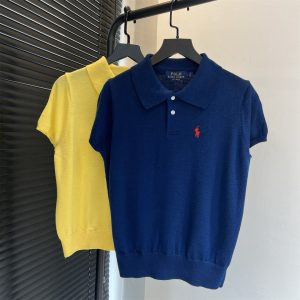 High Quality Ralph Lauren Cashmere Short-Sleeved Polo Shirt