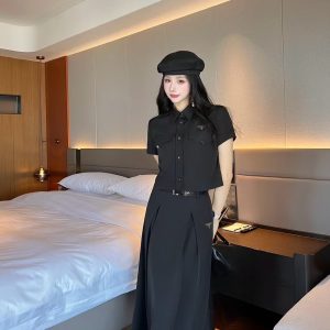 Designer High Quality Prada Midi Skirt