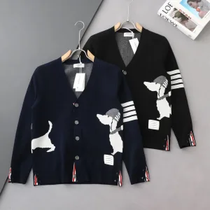 AAA Reps Thom Browne Cardigan Blue Wool Modal Jacquard