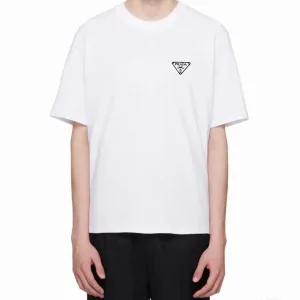 Reps Luxury Prada Short-Sleeved T-Shirt Black Cotton Spring Summer