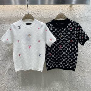 1:1 Designer Louis Vuitton Jacquard Short Sleeves