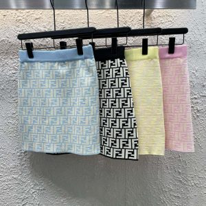 Aaa Fendi Jacquard Short Skirt