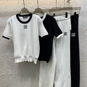 Luxury Designer Miu Miu Short-Sleeved Shirt