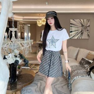 High Quality 1:1 Dior Cotton Short-Sleeved Shirts