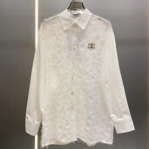 Luxury High Quality Chanel Lace Long-Sleeved Shirt
