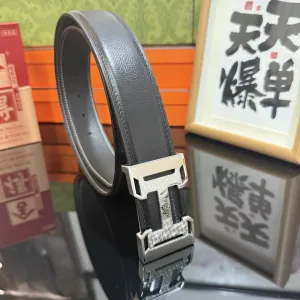 Reps High Quality Hermes Belt Red Genuine Leather Top-Grain Cowhide