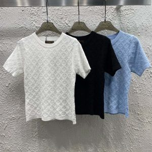 Luxury Louis Vuitton Jacquard Short Sleeves