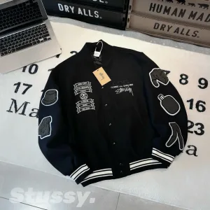 Reps Luxury Stussy Baseball Uniform Ash Wool Blend Fine