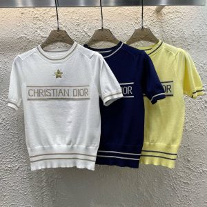 High Quality 1:1 Dior Jacquard Short Sleeves