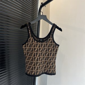 Aaa Luxury Fendi Jacquard Tank Top