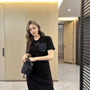 High Quality Louis Vuitton Denim Short-Sleeved Shirts