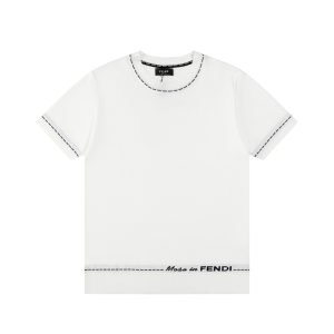 Luxury Fendi Knit Fabric Short-Sleeved Shirts For Spring