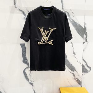 Designer Aaa Louis Vuitton Hemp Short-Sleeved T-Shirt