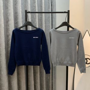 1:1 Miu Miu Jacquard Long-Sleeved