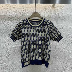 High Quality Fendi Jacquard Short Sleeves