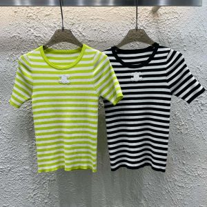 High Quality Luxury Celine Leather Short Sleeves