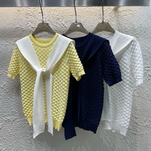 High Quality Luxury Dior Jacquard Short-Sleeved Shirts