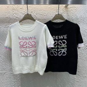 High Quality Loewe Jacquard Short Sleeves