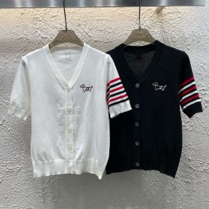 Aaa High Quality Thom Browne Jacquard Short Sleeves