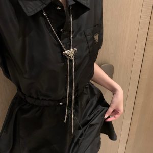 1:1 Prada Lace Short-Sleeved Shirt