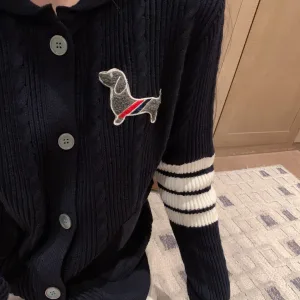 Designer High Quality Thom Browne Jacquard Cardigan