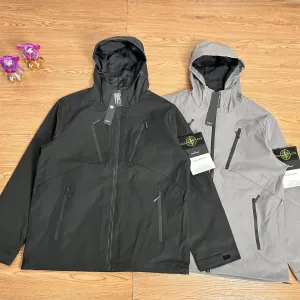 AAA Stone Island Jacket Red Exquisite Workmanship Street Style Functional Outdoor Patch