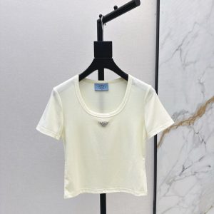 High Quality Luxury Prada Short-Sleeved T-Shirt