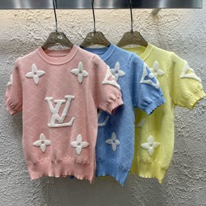High Quality Louis Vuitton Diamond Short-Sleeved Shirt
