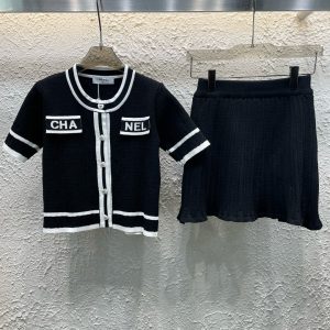 High Quality Chanel Jacquard Short-Sleeved Shirts