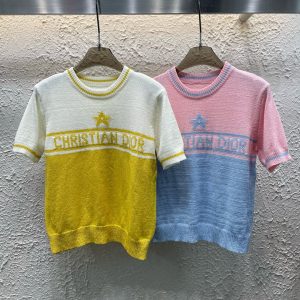 Luxury Aaa Dior Jacquard Short Sleeves