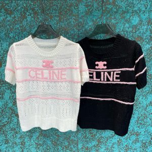 Designer High Quality Celine Jacquard Short Sleeves