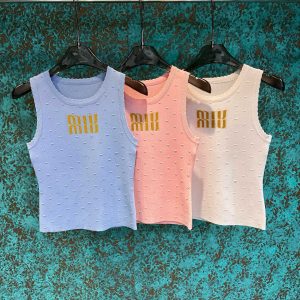 High Quality Luxury Miu Miu Jacquard Vest