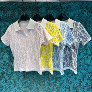 Luxury Designer Dior Jacquard Short Sleeves