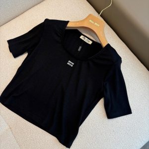 Luxury Miu Miu Short-Sleeved T-Shirt