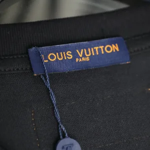 Super Clone Louis Vuitton Short-Sleeved Shirts Red Cotton Pure Mesh Suitable For All Body Types Embroidery