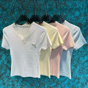 1:1 Miu Miu Lace Short Sleeves