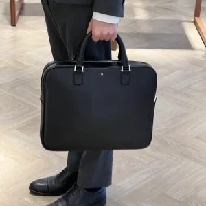 Designer Luxury Montblanc Briefcase Top-Grain Cowhide
