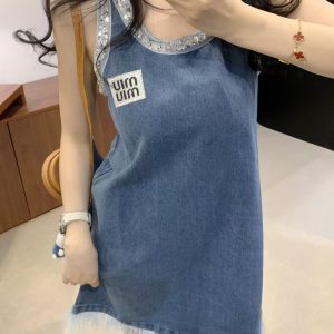 Luxury Miu Miu Denim Vest