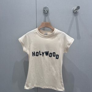 High Quality Loewe Wood Short-Sleeved T-Shirt