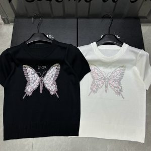 Designer Luxury Dior Stone Short Sleeves