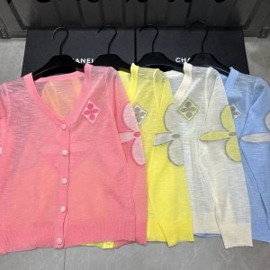 High Quality Louis Vuitton Jacquard Long-Sleeved Cardigan
