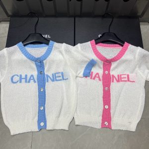 Luxury High Quality Chanel Jacquard Short-Sleeved Shirts