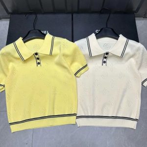 Luxury Louis Vuitton Jacquard Short Sleeves